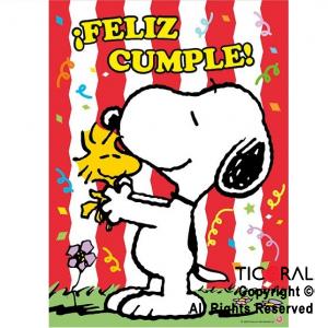 SNOOPY AFICHE FELIZ CUMPLE